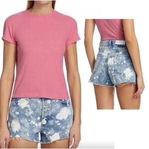 RE/DONE '70s High Waisted Splashed Bleached Boho Button Fly Denim Streetwear 24